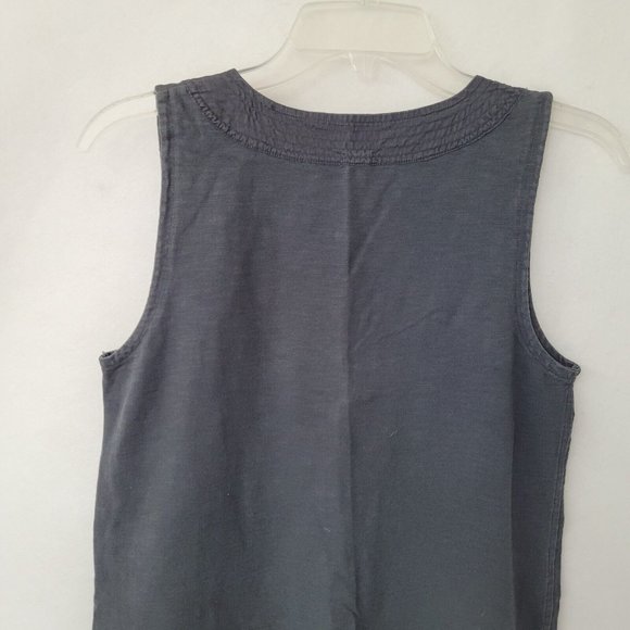J Crew Dress Women XS Sleeveless V-Neck Kangaroo Pocket Cotton Shift Dress Black - Picture 5 of 11